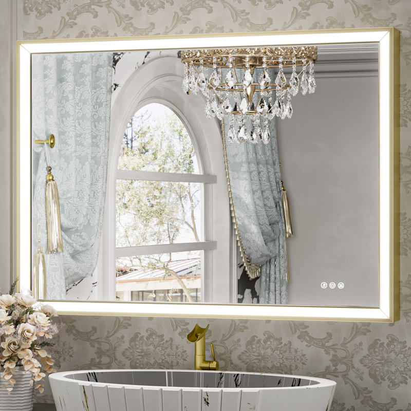 Led mirror with frame cheap